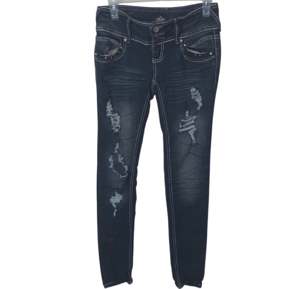 Vintage Y2K Almost Famous Distressed Skinny Jeans